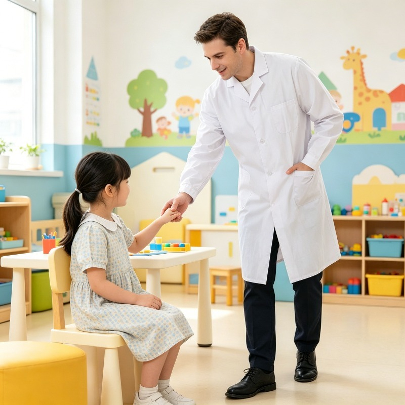 Medical Lab Research - Универсальный водонепроницаемый белый халат для лабораторий,