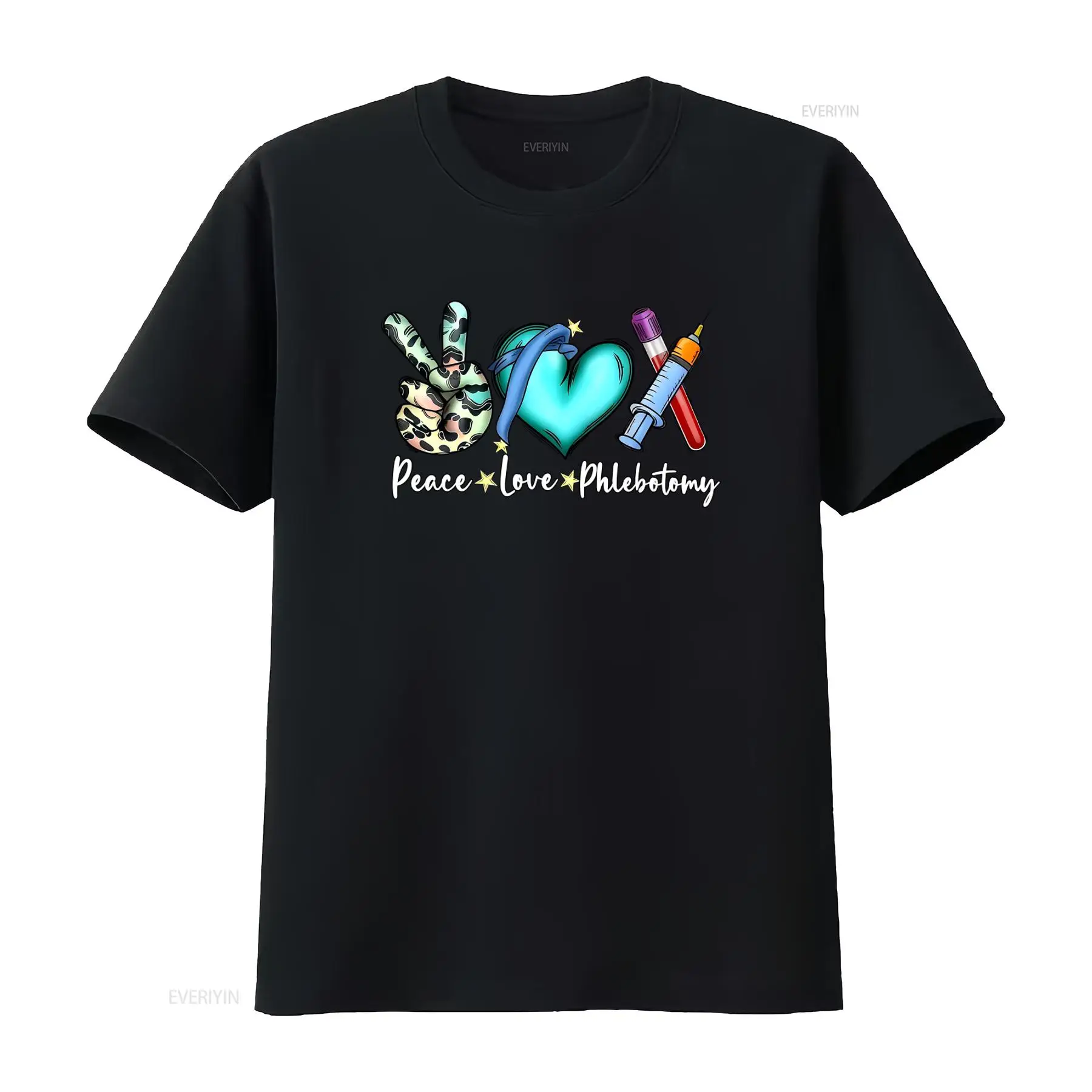 Medical Lab Technologist - Футболка Peace Love Phlebotomy для медицинских
