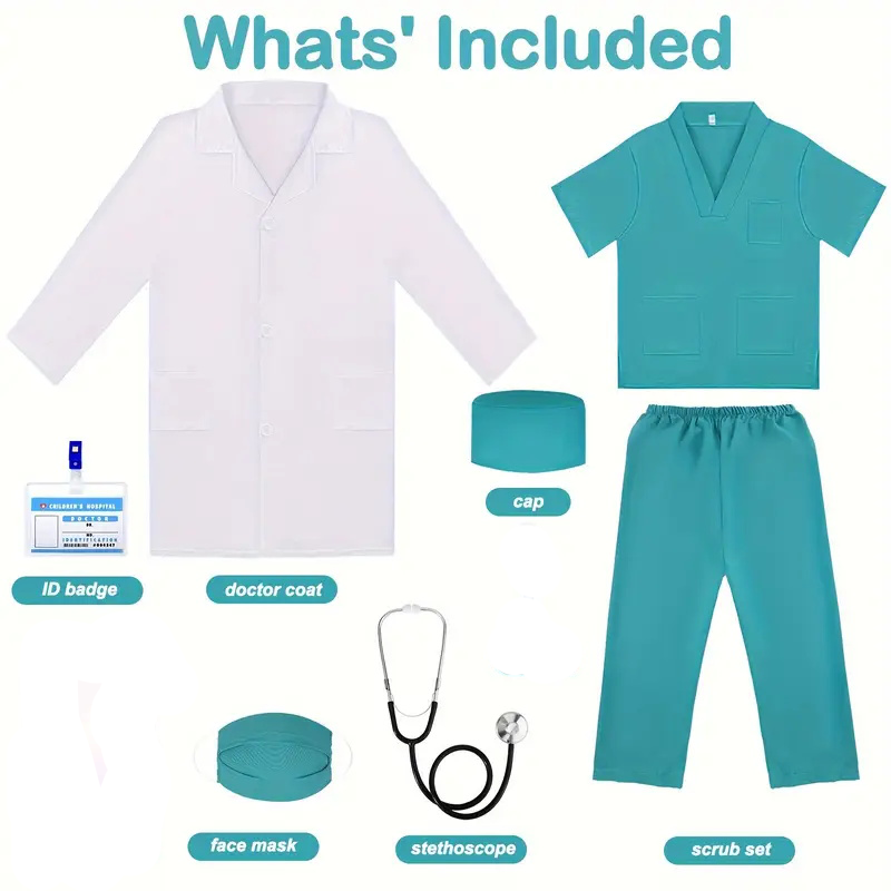 7 шт., детский костюм для косп – обзор и цена Medical Lab Coats