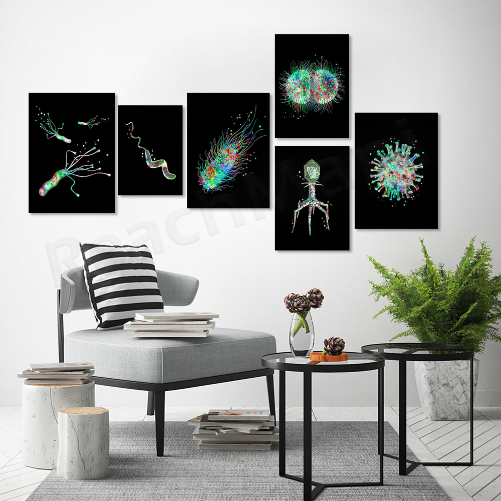 Микроорганизм, художественная  – обзор и цена Medical Lab Posters