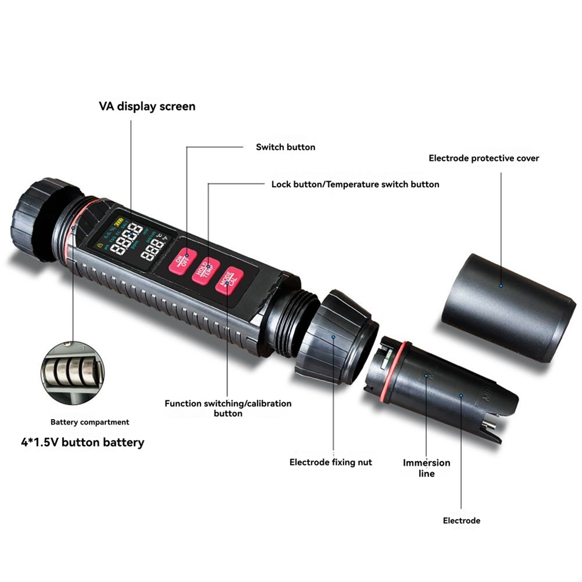 AA98 7 в 1, цифровой тестер ка – обзор и цена Ph Meter