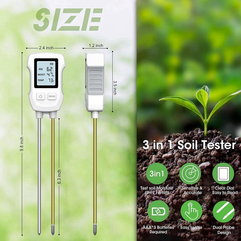 Измеритель влажности почвы 3-в – обзор и цена Ph Meter